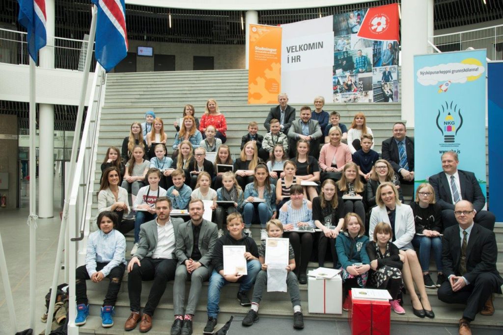Verðlaunahafar Nýsköpunarkeppni grunnskólanna 2018
