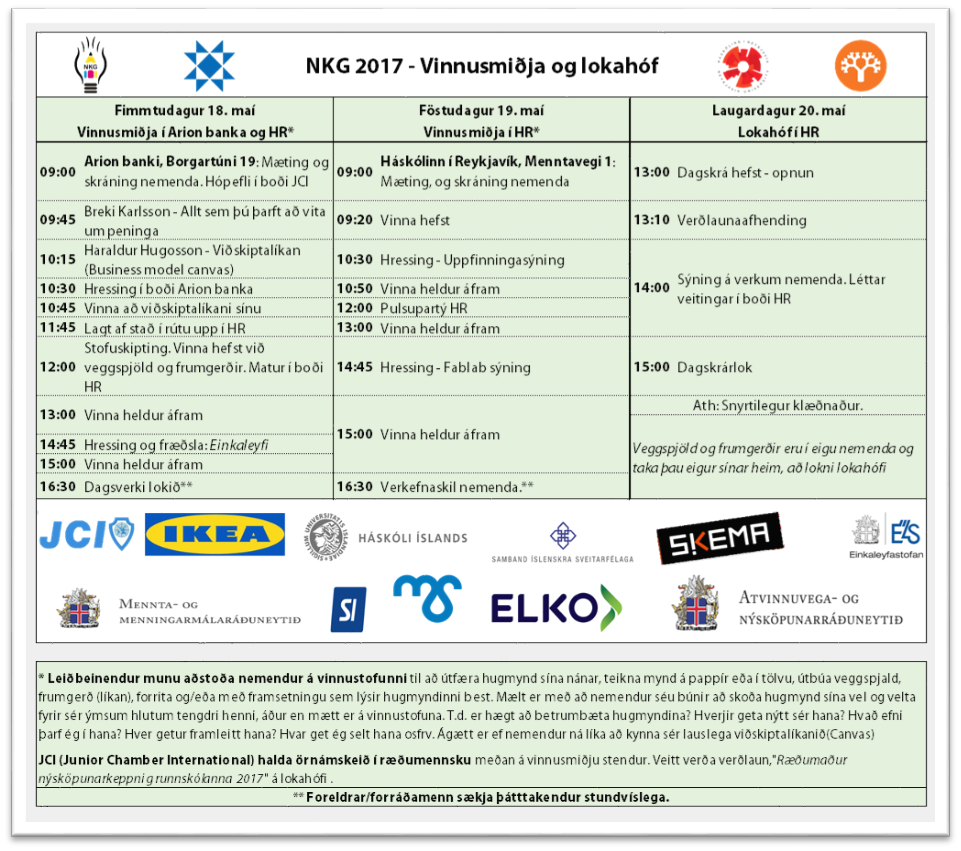 Dagskra-vinnustofu-2017_2 Dagskrá vinnustofu og lokahófs NKG 2017